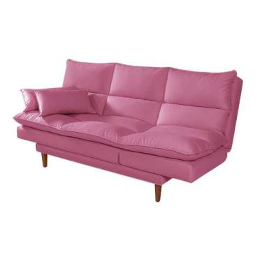 Imagem de Sofá Cama Vancouver Suede - Casa Imperial, Rosa 200