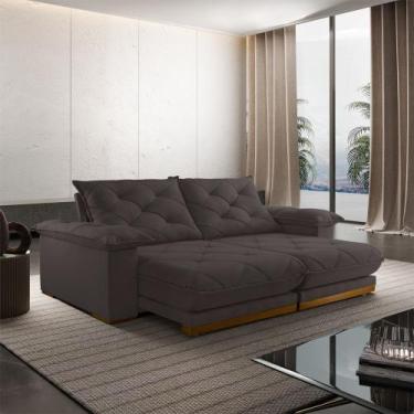 Imagem de Sofá Retrátil Marrocos 2,90M 05 Lugares Mola Ensacada TXR, Marrom