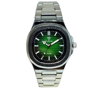 Imagem de Relógio Tuguir Masculino Ref: Tg30441 Casual Retangular Prateado