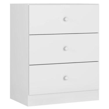 Imagem de Comoda 3 Gavetas 95 cm Louise REAJL Moveis, Branco