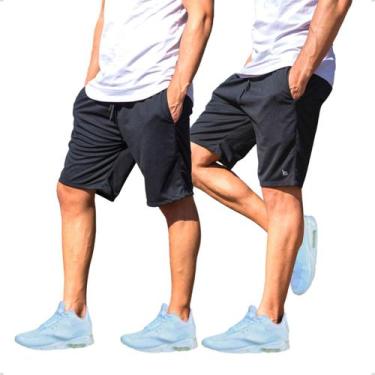 Imagem de KIT 2 Bermudas Treino Dry Fit Shorts Esporte Academia 102 - KS, P, Azu