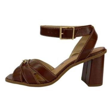 Imagem de Sandalia Ramarim Salto Bloco Com Tiras Cruzadas-Feminino