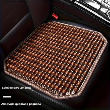 Imagem de Almofada De Assento Para Carro Em Madeira Respirável De Redwood E Pêra
