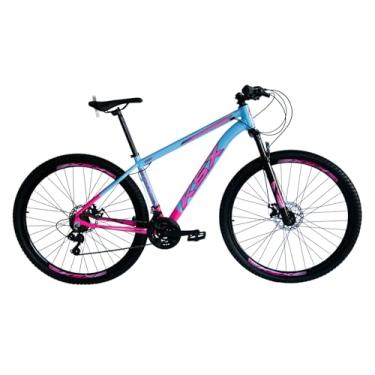 Imagem de Bicicleta Bike Aro 29 MTB Alumínio KSX 24V Marchas Index Cabeamento Interno Unissex (ROSA C/AZUL (ADS ROSA), 15)