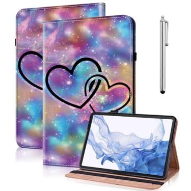 Imagem de VODEFOX Capa para Samsung Galaxy Tab S11 Ultra 14,6 polegadas, capa de couro PU para tablet flip folio multi-ângulo suporte de visualização capa protetora com compartimentos para cartão - dois
