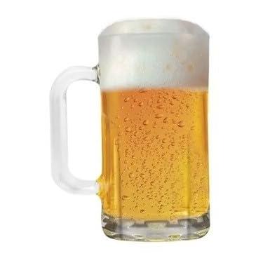 Imagem de Conjunto de 6 Copos de Cerveja com AlçAs Capacidade: 400 ML Copos de Cerveja em Vidro com PadrõEs em Relevo Adequados para Bares, Restaurantes Pubs
