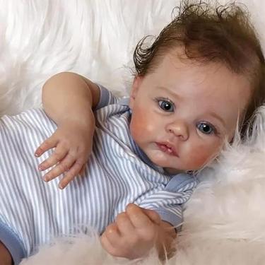 Imagem de Reborn Baby Doll SCOM Lifelike Boy 45 cm com pele realista