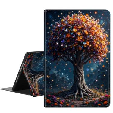 Imagem de RMJKXQZG Capa para iPad Pro de 12,9 polegadas para iPad de 6ª/5ª/4ª/3ª geração (versão 2022/2021/2020/2018), capa protetora fina com suporte rígido, despertar/hibernar automaticamente, borboleta e
