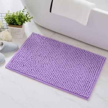 Imagem de Kit Tapete Banheiro 40x60 Antiderrapante Bolinha Microfibra Macarrão Luxo(1,Lilás)