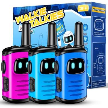 Imagem de Walkie Talkies comedyfun Kids Robots, pacote com 3, 3 a 7 anos