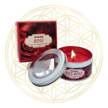 Imagem de Vela Aromática Importada Indiana Goloka, ROSA VERMELHA