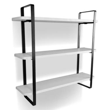 Imagem de Prateleira Tripla Nicho Hone Modelo Industrial Decoração Casa 60x15 Pr