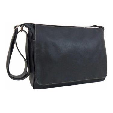 Imagem de Bolsa Transversal Pasta Tiracolo Masculino Feminino - CDP, Preto