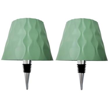 Imagem de Brabola Lâmpada de garrafa de vinho, 2 unidades de luzes LED recarregáveis para garrafa de vinho, 3 cores, regulável, controle de toque, candeeiro de mesa sem fio, luzes de bar portáteis para casa