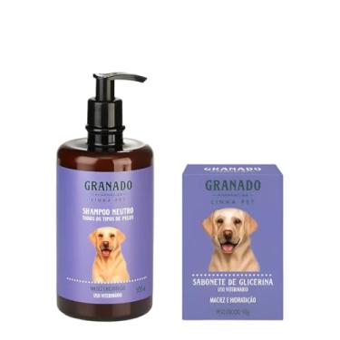 Imagem de Kit Pet Shampoo 500ml + Sabonete Glicerina 90g Higiene Completa Pelos Macios Cães Gatos (Shampoo Neutro + Sabonete Glicerina)