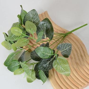 Imagem de Pacotes de folhas artificiais - hera falsa realista para decoração de parede, cerca, varanda e arranjos verticais de jardim (reticulado branco)