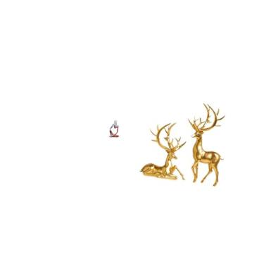 Imagem de Fenteer Escultura Abstrata de Veado em Resina, Ornamento para Gaveta de Quarto, Escritório, Loja, Estante, Balcão, Sala de Estar, Peça de Coleção.