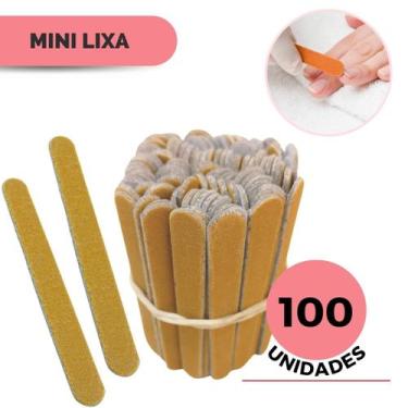 Imagem de 100 Lixas de Unha Mini Descartáveis Manicure Pedicure Profissional 8 c