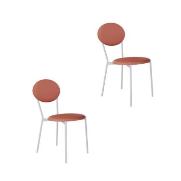 Imagem de Cadeira Vintage Elipse Fixa C-4 Pes 430 X 535 X 860 Mm C-2 Un. Pés Brancos. Cn.marte Terra Rose Cn.marte Terra Rosê