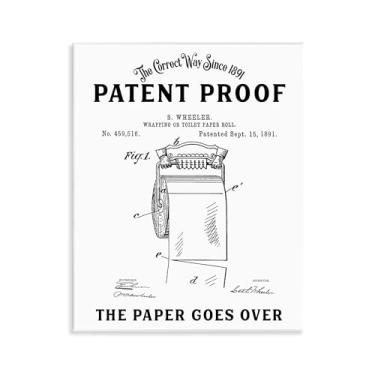 Imagem de Stupell Industries Arte de placa de parede com papel higiênico, design por letras e forro, 14 x 11