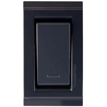 Imagem de Conjunto Para Móvel 1 Interruptor Simples 10 A Tramontina Liz Grafite