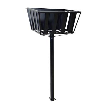 Imagem de Lixeira De Rua Calçada Popular Cesto Fundo Preta 129X60X45Cm