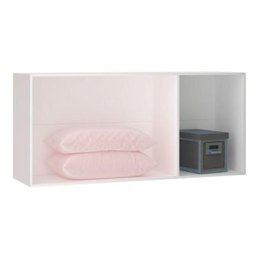 Imagem de Guarda Roupa Modulado 134,50cm 2 Portas De Correr Com Espelho Alpes Branco Pf Com Verde Pf