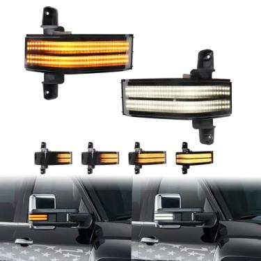 Imagem de CYBORICH Switchback LED Espelho Lateral Espelho de Direção para Chevy Silverado GMC Sierra 1500 2500 HD 3500 HD 2014-2019 Espelho de Reboque de Caminhão, Sequencial Âmbar e Branco DRL, Lente fumê 2