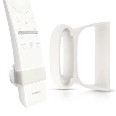 Imagem de Suporte de encaixe para Airtag e controle remoto de voz Samsung Smart TV (branco)