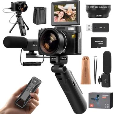 Imagem de Monitech Câmera digital para fotografia do YouTube, câmera vlogging 4K Z4-A-2511B