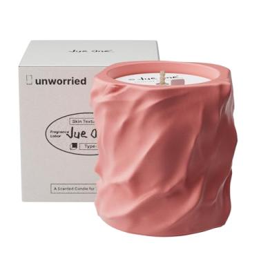 Imagem de JueOne Velas perfumadas para casa, velas de cera de soja natural, pote de cimento, velas de aromaterapia de luxo para alívio do estresse, presentes de inauguração de casa altamente perfumados para