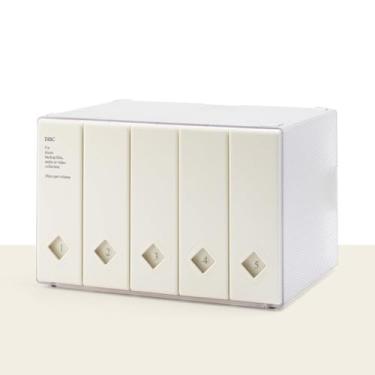 Imagem de TNDCKP Capa para CD, capacidade de 120 CD/DVD, porta-carteira, plástico rígido, DVD, disco, fichário para carro, casa, escritório, viagens (1, capacidade para 120 branco)