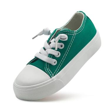 Imagem de Tênis infantil de lona xinran&shengli para meninos e meninas com cadarço e cano baixo para crianças pequenas e grandes sem cadarço, Azul claro, 19