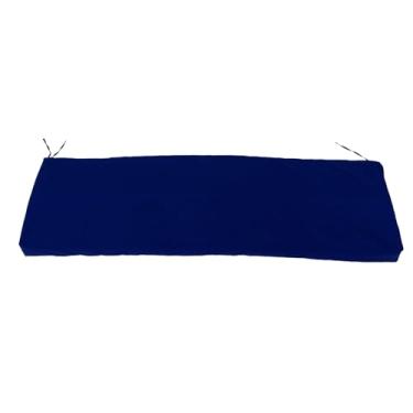 Imagem de Almofada de banco ao ar livre MUNEFE, almofadas macias de substituição para assento de espreguiçadeira, almofada de balanço com alça capa removível para móveis sofá de jardim (Navy Blue)