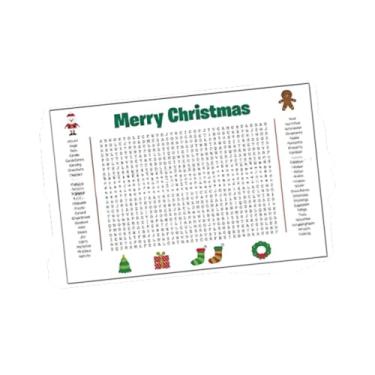 Imagem de Generic Pôster de caça-palavras natalinas, atividade divertida para festas, jogo de parede com palavras cruzadas para famílias, crianças, adultos e