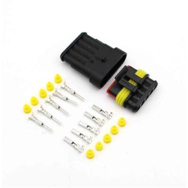 Imagem de 5 conjuntos de conectores de fio impermeáveis de 5 pinos, para componentes automotivos, conectores de 1,5 mm, fio impermeável DJ7021-1,5