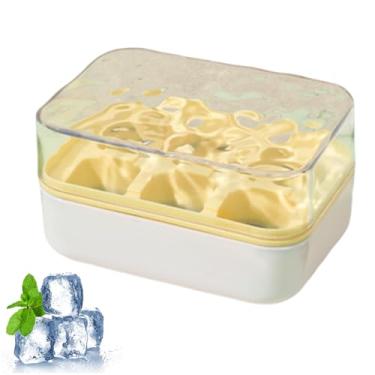 Imagem de Moldes de para coquetéis | Molde de de uísque | Design prensado de 6 grades para congelamento que faz a caixa de liberação fácil para beber, cozinha, casa, geladeira