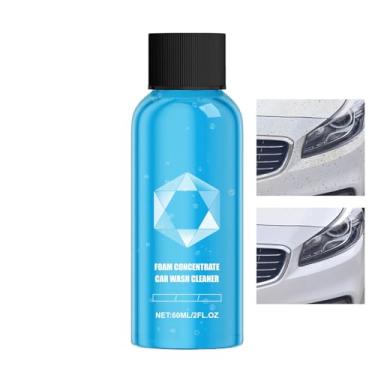 Imagem de Sabonete de lavagem de carro, espuma concentrada de 60 ml, limpador automático concentrado reduz manchas de água, removedor de poeira para rodas, motocicletas, caminhões