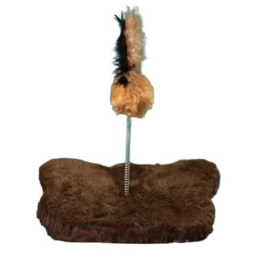 Imagem de Brinquedo Para Gatos Com Mola Marrom - Akara Do Gato