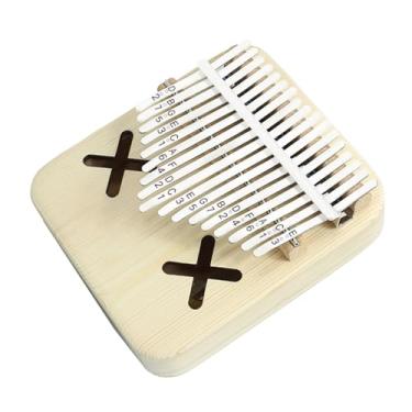 Imagem de Piano de polegar quadrado kalimba instrumento de piano de dedo de 17 tons instrumento de teclado iniciante (cor: 01)