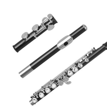 Imagem de Flauta Flauta Flauta Banhado a Níquel Branco Cobre Padrão 16 Orifícios Fechados C Tone Instrumento de Sopro