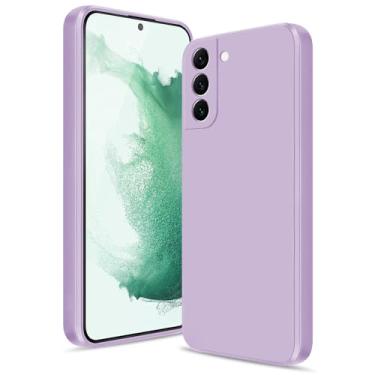 Imagem de Btstring Capa para Samsung Galaxy S22, capa de silicone macio com proteção de câmera atualizada, capa fina à prova de choque com forro de microfibra antiarranhões, roxa