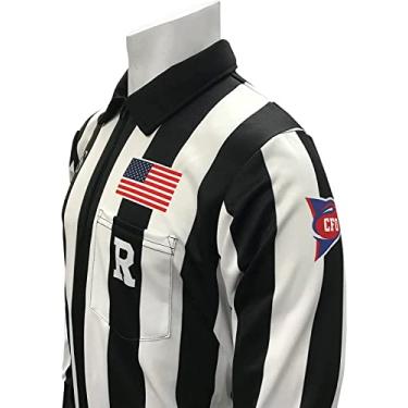 Imagem de Smitty | USA116CFO | Camisa de manga comprida de árbitro de futebol universitário | Interlock pesado | Aprovado oficial da faculdade (3GG, P)