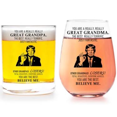 Imagem de Breezy Valley Presentes de Natal para avós, avós, canecas para avós, avós, presentes de netos, avós, copo de vidro