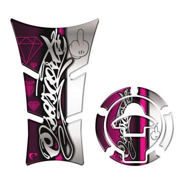 Imagem de Kit Protetor Tanque E Bocal Adesivo Moto Yamaha Fz25 2023/2024 Rosa Cor Rosa