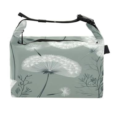 Imagem de STAYTOP Lancheira branca cinza com fivela de alça, lancheira isolada para meninos e meninas, lancheira térmica para trabalho escolar