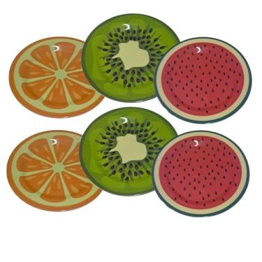 Imagem de Conjunto 6 Pratos Em Melamina de Frutas Para Jantar 25cm