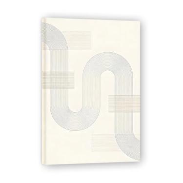 Imagem de Limites suaves Arte em tela minimalista: Serenidade tons neutros grande área em branco para decoração de espaço calmo 20 x 30 cm emoldurado