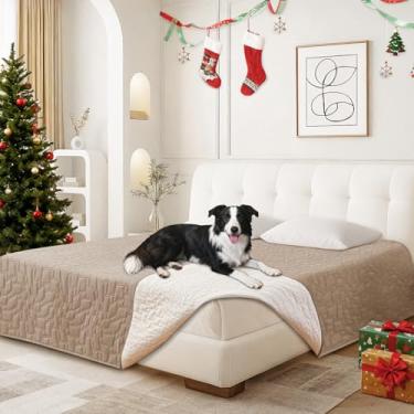 Imagem de CYCMACO Cobertor impermeável para cães, capa de cama macia antiderrapante, lavável para cães, protege sofá, móveis, caixa, carro, cobertor resistente a rasgos para animais de estimação (203 x 203 cm