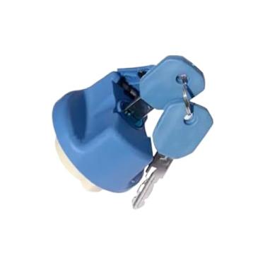 Imagem de Tampa de tanque de combustível com trava azul para caminhão, compatível com Mercedes/DAF/MAN, fácil instalação, acessórios automotivos, 1742568, 40 mm